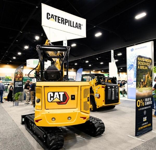 ELEVATE conference Caterpillar display