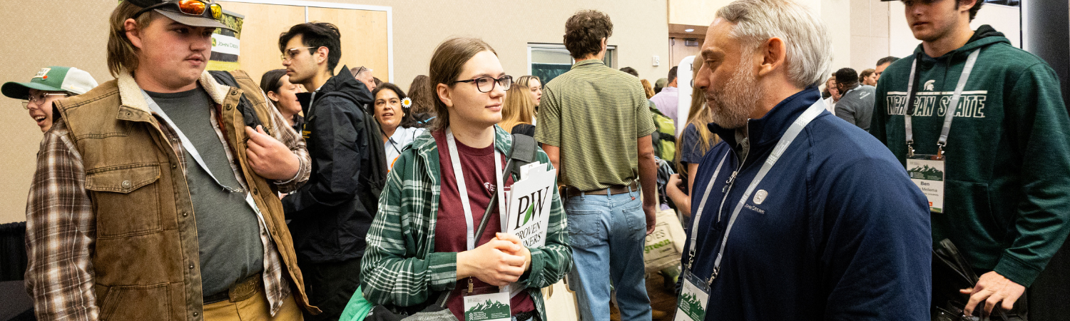 college students meeting professionals at the nclc